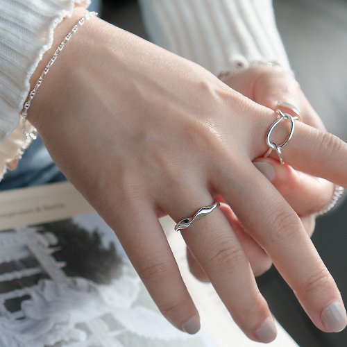 Beau Jewelry Daily純銀系列-圈套戒指 日常穿搭 925純銀 風格