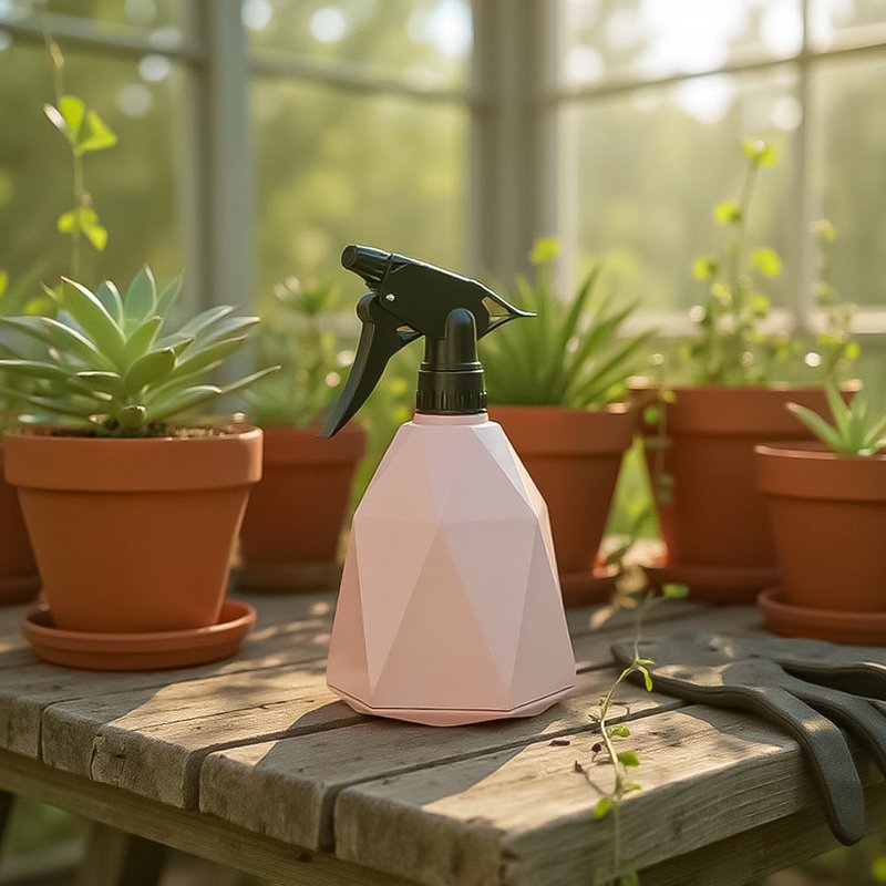北歐家居園藝優雅粉植栽噴霧瓶600ml (贈送園藝工具3件組) - 擺飾/家飾品 - 塑膠 綠色