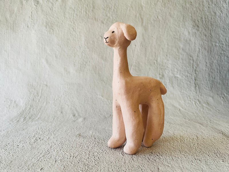 Alpaca smiles - Stuffed Dolls & Figurines - Pottery Pink