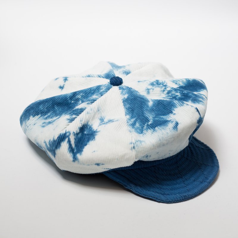 Corduroy  Tie-dye Octagonal Beret - Hats & Caps - Other Materials Blue