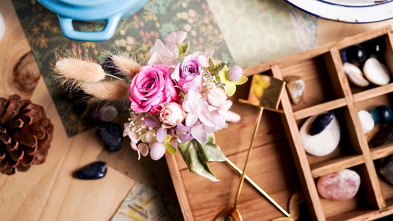 [Blossoming pink flowers immortalized ‧] Amaranth X X corsage wedding - ตกแต่งต้นไม้ - พืช/ดอกไม้ สึชมพู