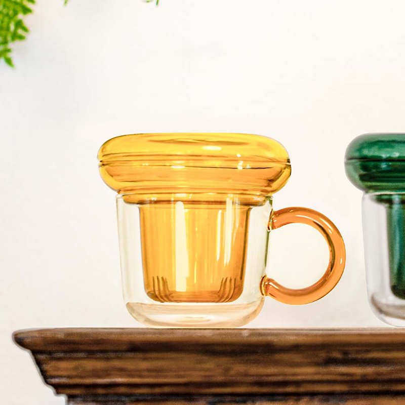 แก้ว ถ้วย สีส้ม - GAIIA Jieya original design simple tea water separation can be heated autumn pupil tea filter cup
