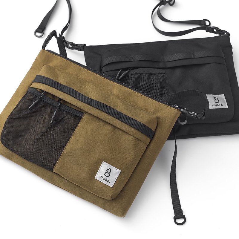喫茶去chichaqu 戶外運動輕量CORDURA多袋斜挎單肩包 - 側背包/斜背包 - 其他人造纖維 