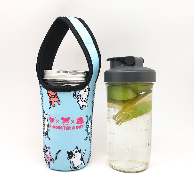 Spot BLR 24oz Wide Mouth Mason Bottle Beverage Bag Sealed Space Cover Combination - ถุงใส่กระติกนำ้ - แก้ว 