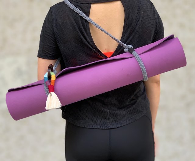Customized gift【Just Carry On】yoga mat strap custom color and can be added  to list - Shop Vamacramé Fitness Accessories - Pinkoi