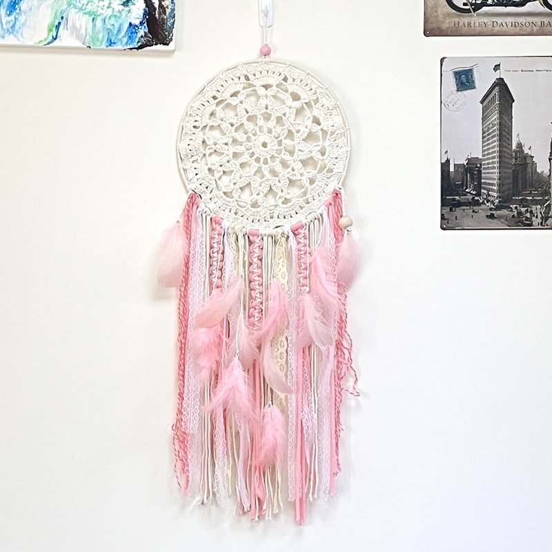 Macrame&Crochet Dream Catcher【Dream catcher】Mandala - ของวางตกแต่ง - ผ้าฝ้าย/ผ้าลินิน 