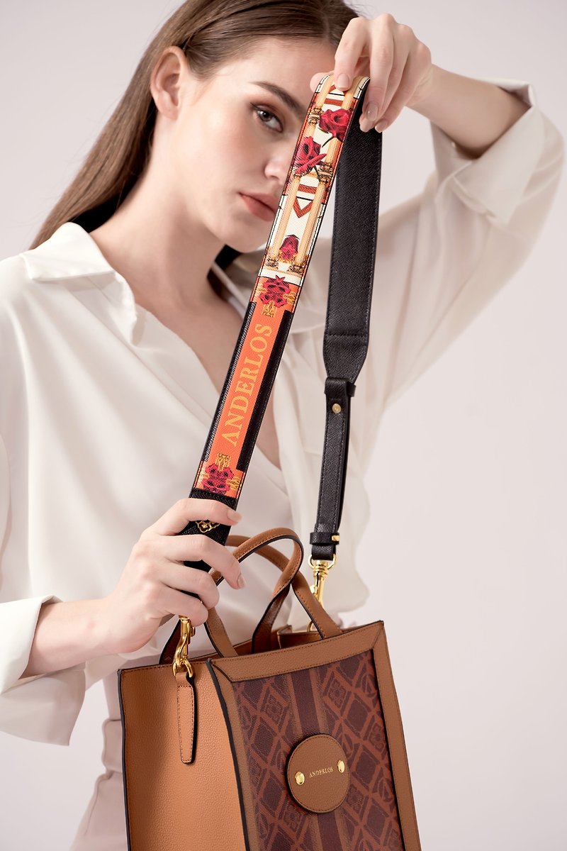 ROSE WIDE BAG STRAP - Other - Genuine Leather Red