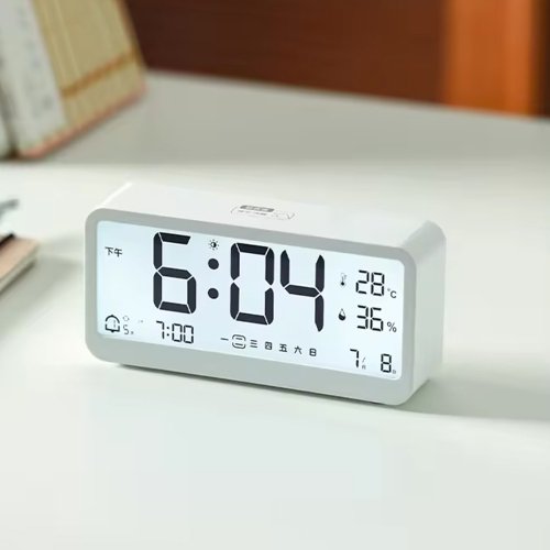 日本霜山 SHIMOYAMA 日本霜山 多功能桌上型溫溼度電子鐘 (貪睡鬧鐘/夜光鬧鐘)-多色