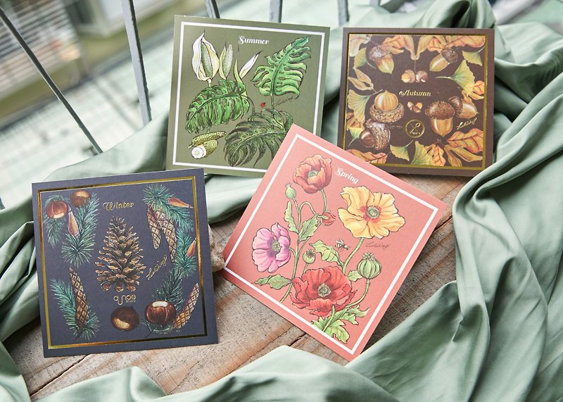 Seasonal Botanics 2 Cards set - Cards & Postcards - Paper 