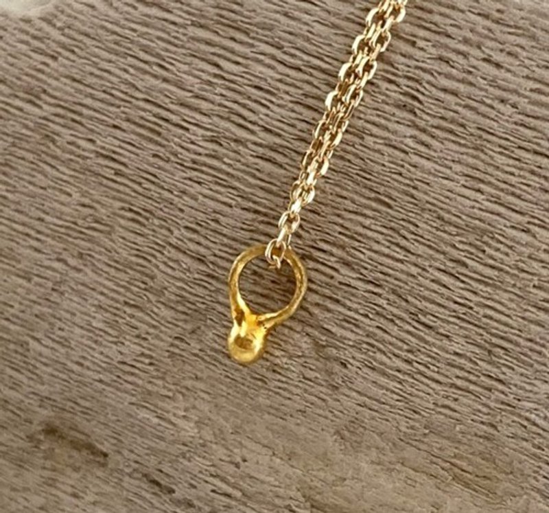 K24純金 丸玉 釈迦玉 ペンダントトップ  K24 Round Ball Pendant Top ピアスチャーム - 項鍊 - 其他金屬 