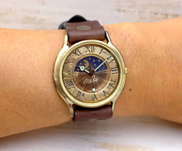 J.B.-S&M 手作り時計 HandCraftWatch JUMBO Brass36mm Sun&Moon