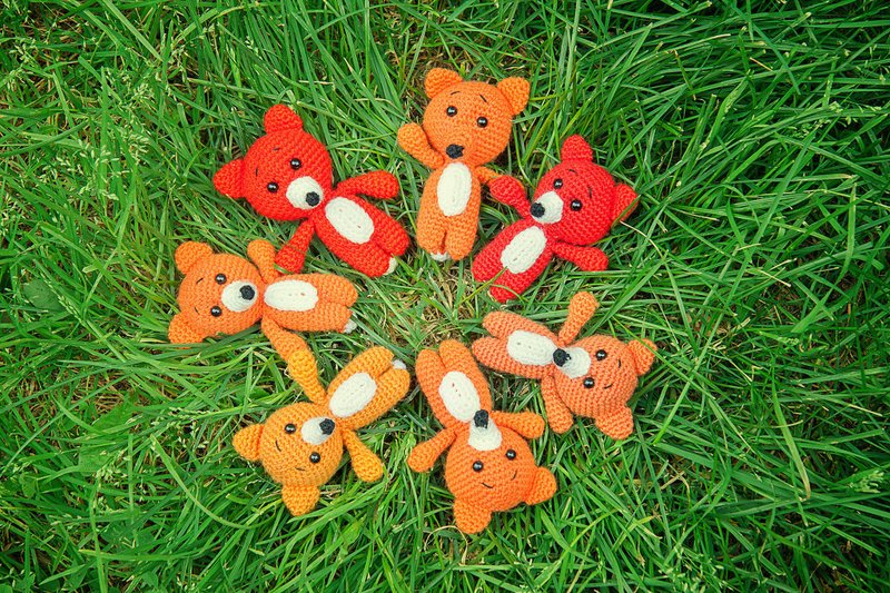 Crochet fox, Crochet fox Stuffed toy, fox toy,  knitted fox, Cute plush fox - 寶寶/兒童玩具/玩偶 - 羊毛 