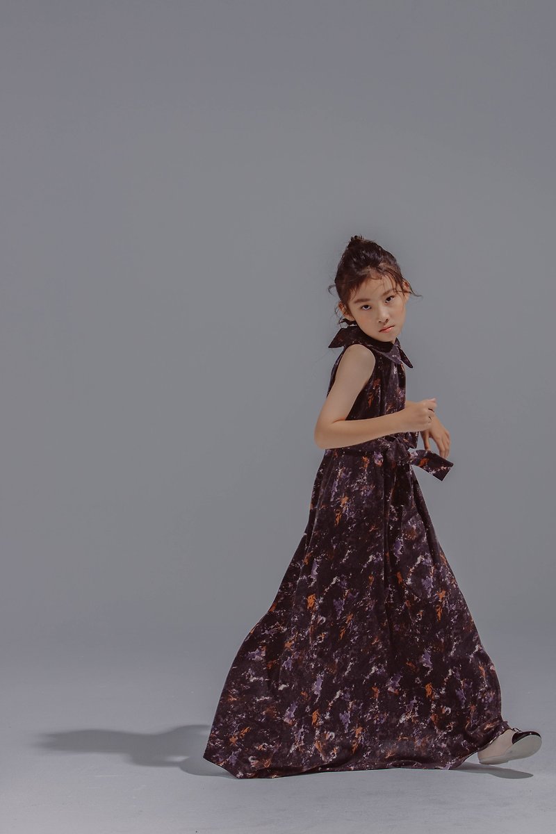 Maxi Dress with Collar in Sprinkle Print / 2020