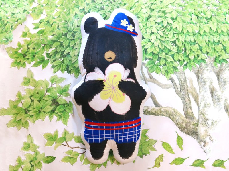 Happy Fruit Shop - Plum Bear Pillow - หมอน - วัสดุอื่นๆ สีน้ำเงิน