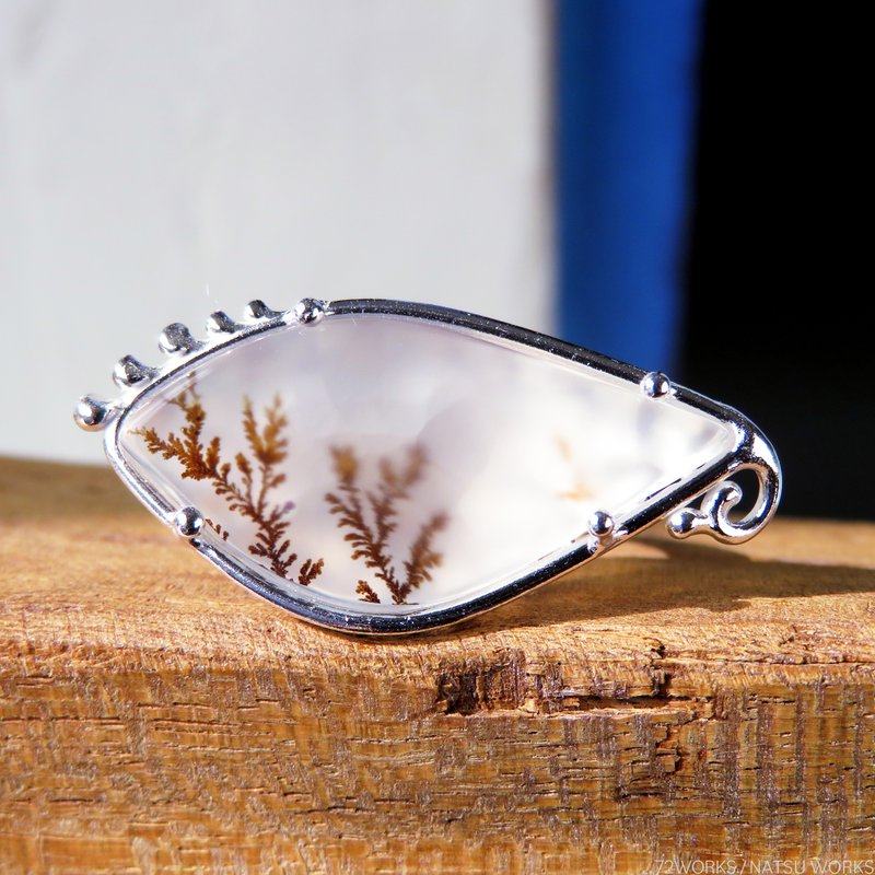 デンドリティック アゲートリング / Dendritic Agate Ring l2 - 戒指 - 寶石 白色