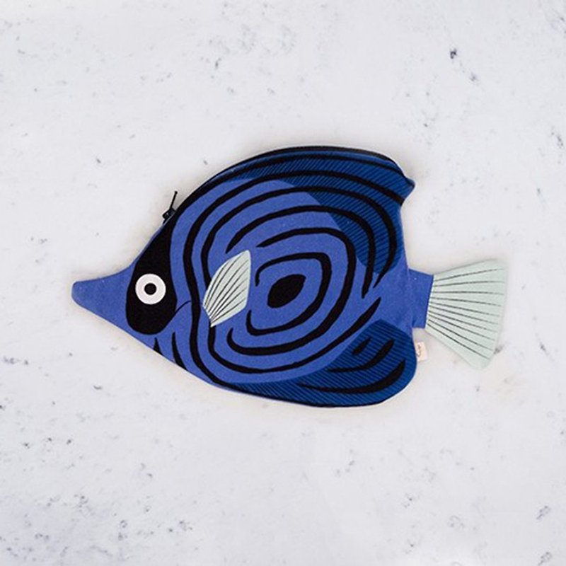 澳洲蝴蝶魚收納袋 | Don Fisher - 化妝包/收納袋 - 棉．麻 藍色