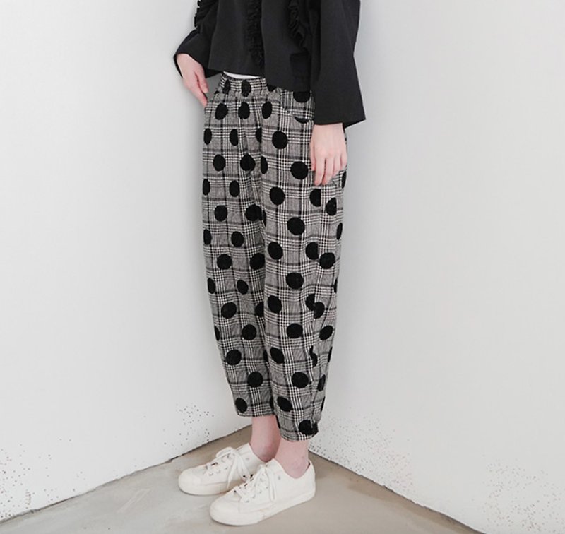 Black little gray bird trousers - imakokoni - Women's Pants - Other Materials Black