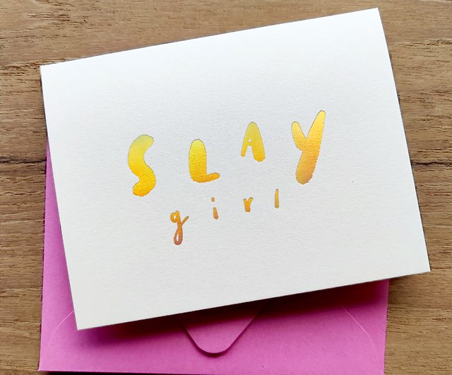 Slay Definition | Greeting Card