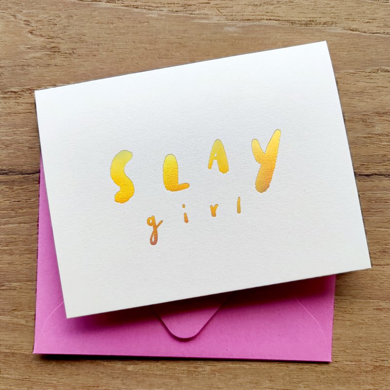 Slay Girl - Greeting Card - Cards & Postcards - Paper Multicolor