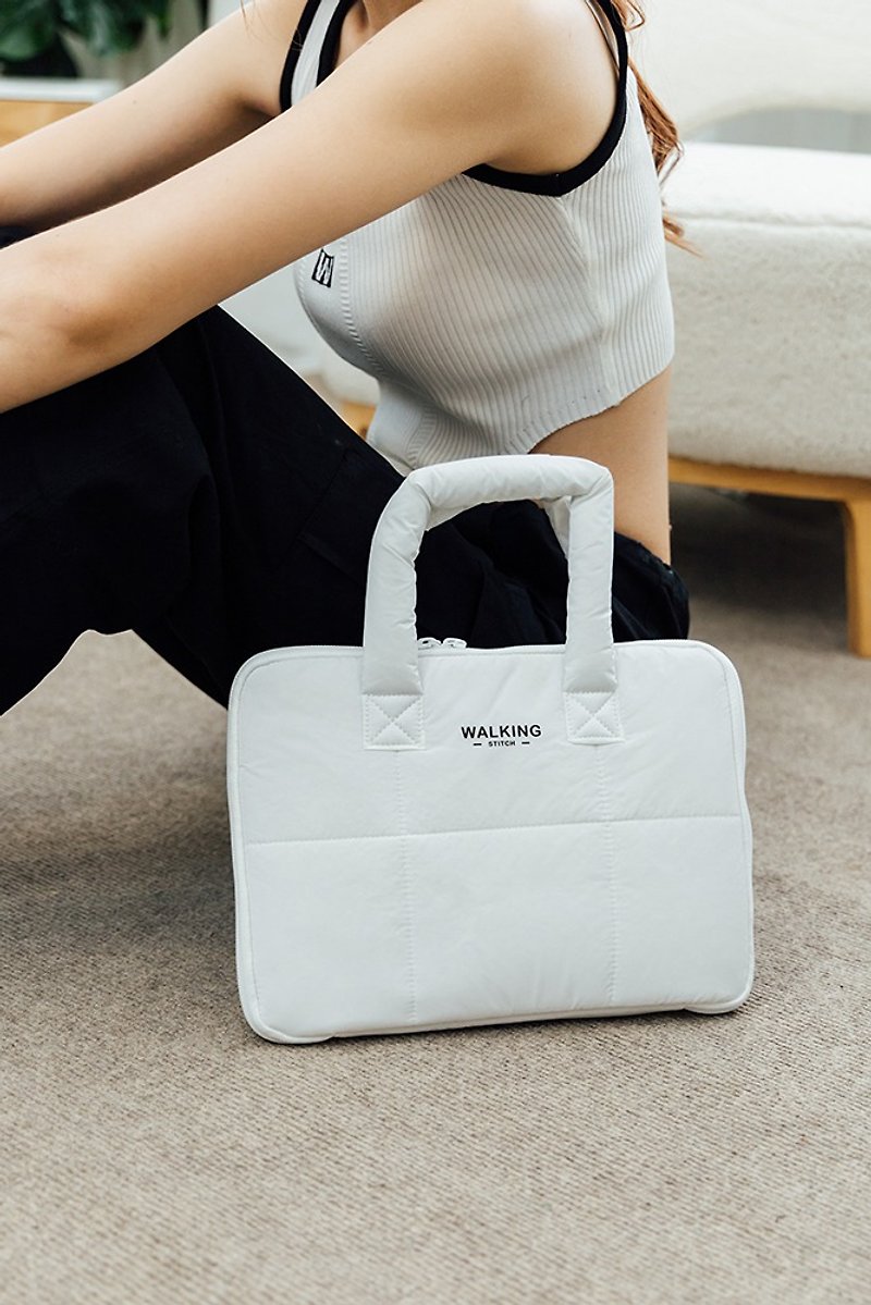 Bill Mini Puffy Bag : White - Briefcases & Doctor Bags - Other Materials White