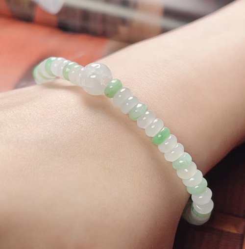 瓔珞珠寶盒 E.L.Jewelry Box 冰種翡翠算盤珠手珠手鍊 | 天然緬甸玉A貨翡翠 | 送禮