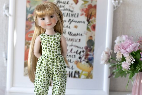 ShopFashionDolls St. Patrick's Day overall for Ruby Red Fashion Friends doll (37 cm / 14.5 inch)