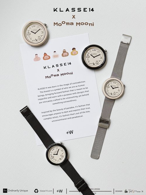 KLASSE14 x Topbanana x Mooma Mooni ベージュスチールウォッチ