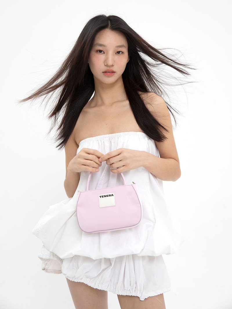【TENERA】Environmentally friendly leather Jelly bag (pink and purple) (Taiwan general agent original factory) - Handbags & Totes - Polyester Purple