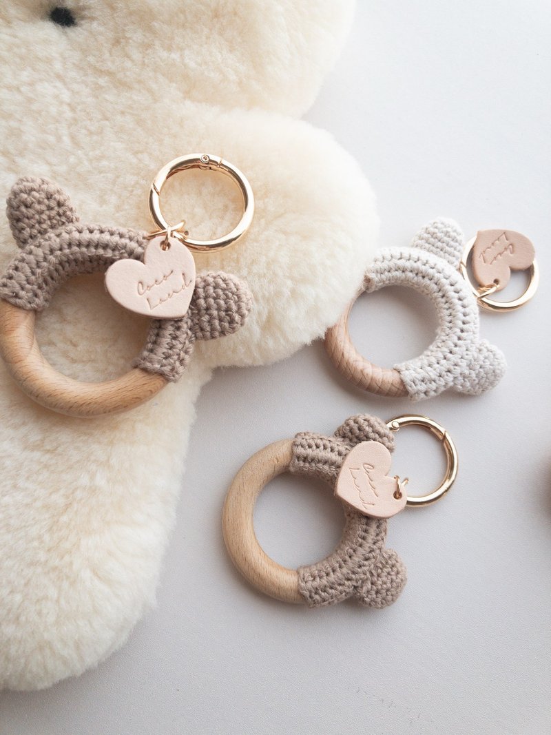 Bear key ring - 鑰匙圈/鑰匙包 - 木頭 
