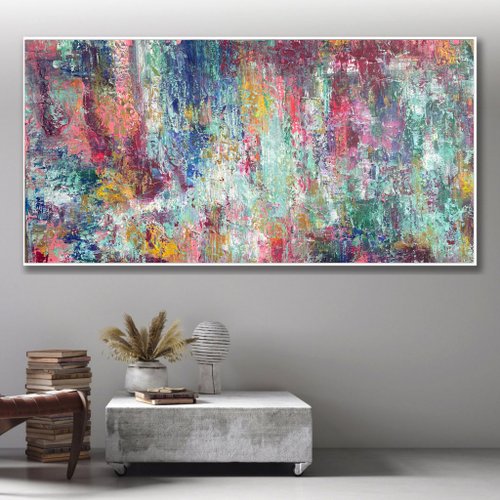 Watercolor Style Acrylic Painting On Canvas Abstract Wall Art