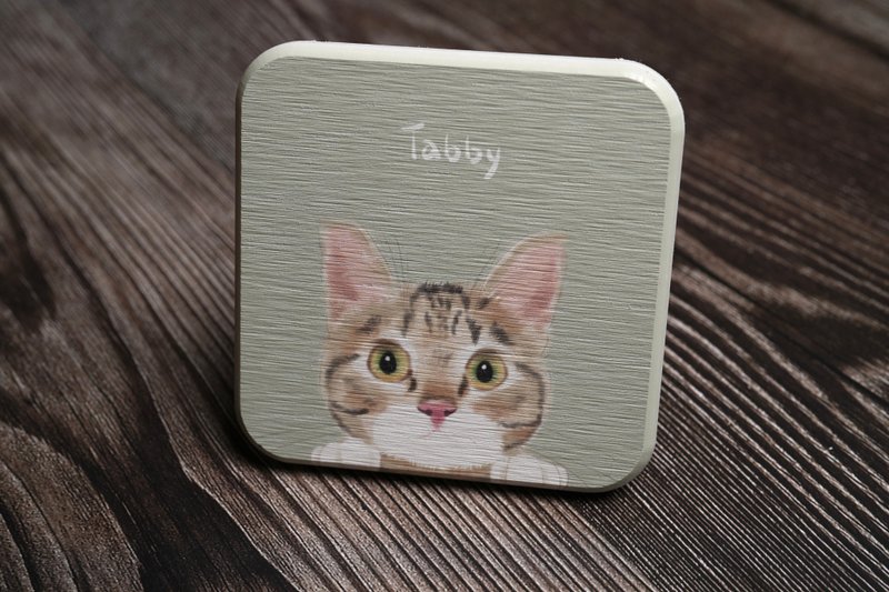 Christmas Gift Peeping at You Series Coasters | Tabby Cat Diatomaceous Earth Coasters - Coasters - Other Materials 