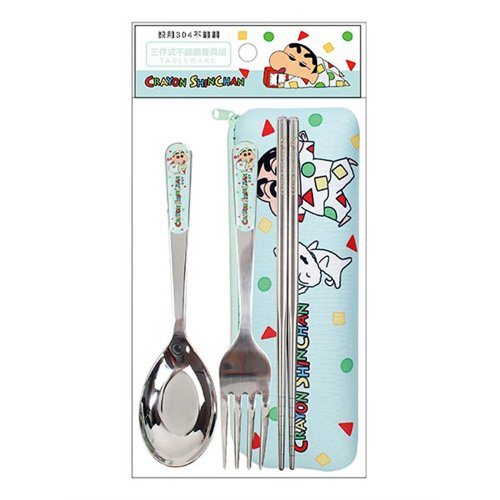クレヨンしんちゃん 本格ステンレスカトラリー3点セット - ショップ