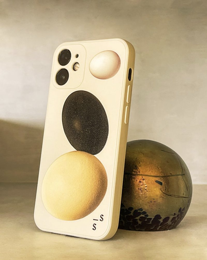 SoftServe柔軟供應 黑白鴕鳥蛋 iPhone 液態硅膠防摔保護殼手機殼 - 手機殼/手機套 - 矽膠 多色