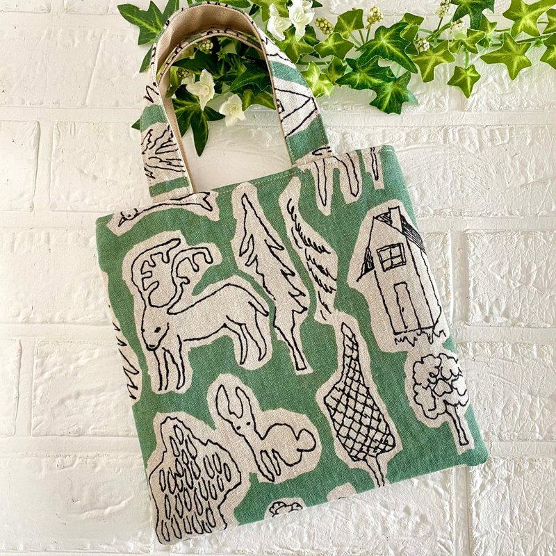 ミナペルホネン　ミニバッグ　フォレストライフ　 minaperhonen - 手提包/手提袋 - 棉．麻 