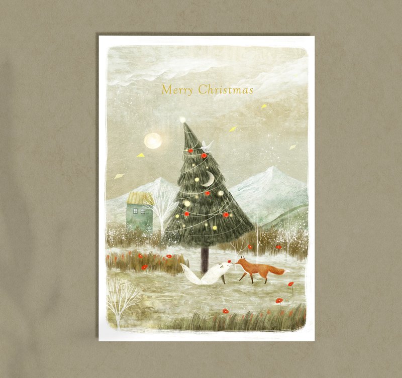 Christmas card - give you a flower - การ์ด/โปสการ์ด - กระดาษ 