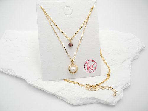 巧耘錄 【喜悅】天然石珍珠疊戴雙層項鍊 現貨 母親節禮物