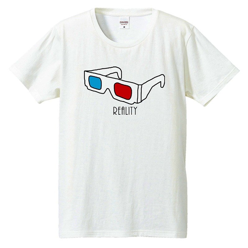 T-shirt / Reality - เสื้อยืดผู้ชาย - ผ้าฝ้าย/ผ้าลินิน ขาว
