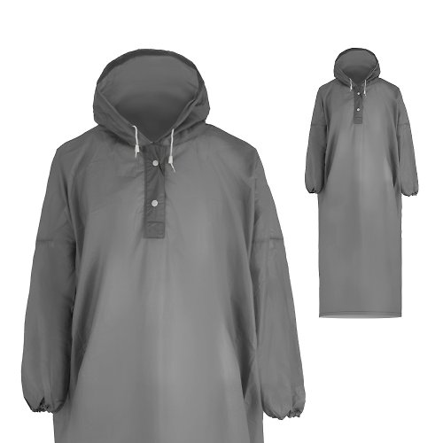 TDN 雙龍日系反光安全雨衣超輕套式雨衣 環保太空雨衣EVA(太空灰)