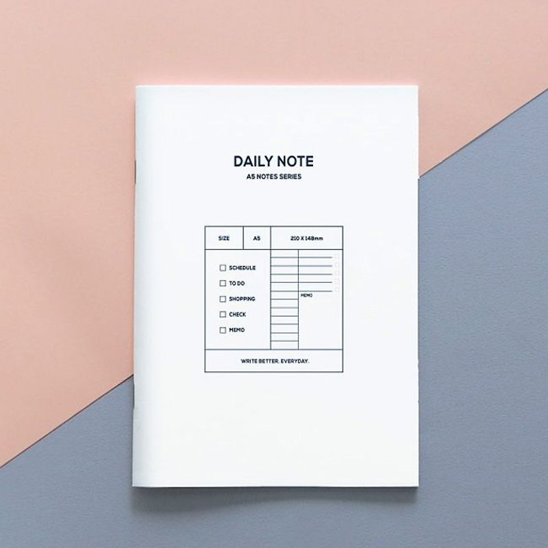 Funnymade Adult Plan A5 - No aging logbook (white), FNM35505 - สมุดบันทึก/สมุดปฏิทิน - กระดาษ ขาว