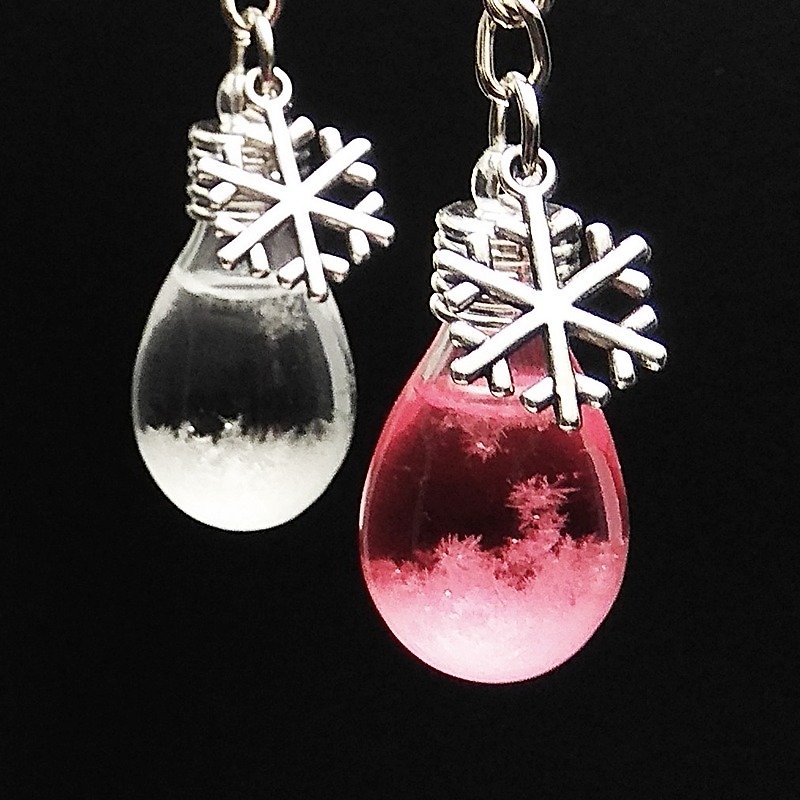 玻璃 鑰匙圈/鑰匙包 粉紅色 - Elf Teardrop(精靈之淚) 天氣瓶 鑰匙圈 手機吊飾 客製化禮物