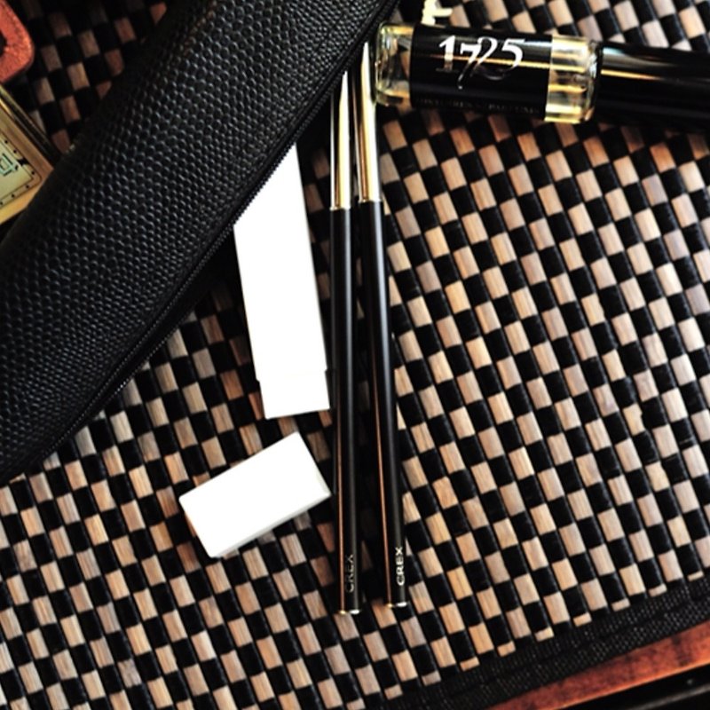 CREX chocolate accompanying chopsticks black chopsticks | customer choice with perforated color - ตะเกียบ - โลหะ สีดำ