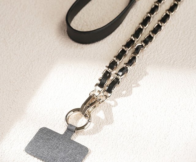 レザーメタルチェーンショルダーストラップ - ショップ w-wear スマホ
