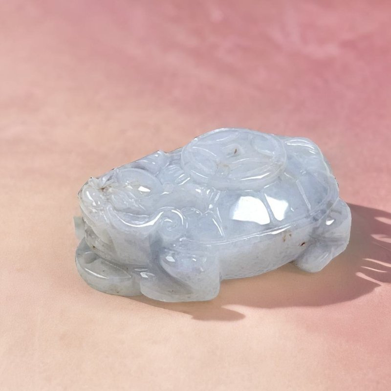 飄烏雞翡翠古錢龍龜 | 天然緬甸玉翡翠A貨 | 送禮 - 擺飾/家飾品 - 玉石 多色