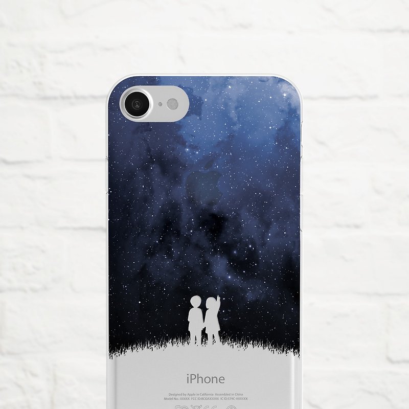The Universe, The Stars and The Two of Us, Blue-  iPhone series, Samsung - เคส/ซองมือถือ - ยาง สีน้ำเงิน