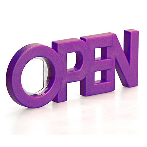 Christmas gift] QUALY OPEN bottle opener (purple) - Shop qualy