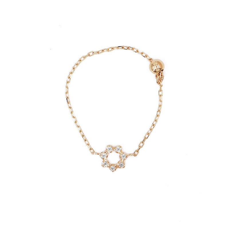 Visel  幸運花圈鑽石鍊戒 - 戒指 - 貴金屬 金色