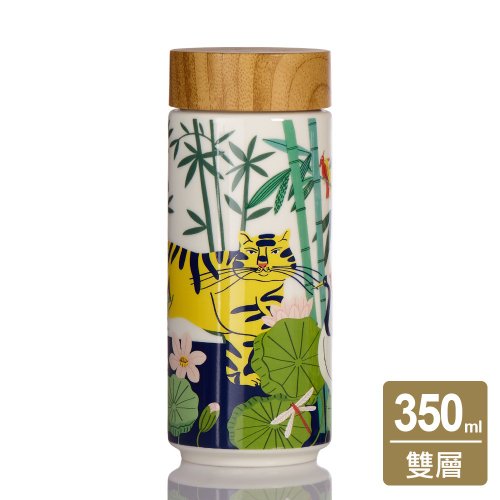乾唐軒ACERA活瓷-新生活心感動 乾唐軒活瓷-勇虎迎新隨身杯 / 大 / 雙層 / 仿木紋蓋 / 2色 350ml