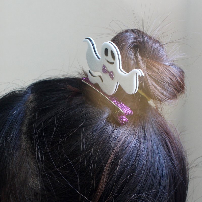 Halloween Ghost  hairpin - 髮夾/髮圈 - 其他材質 紫色