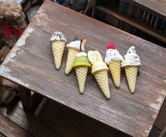 ミニチュアフードアイスクリームセット - ショップ miniature
