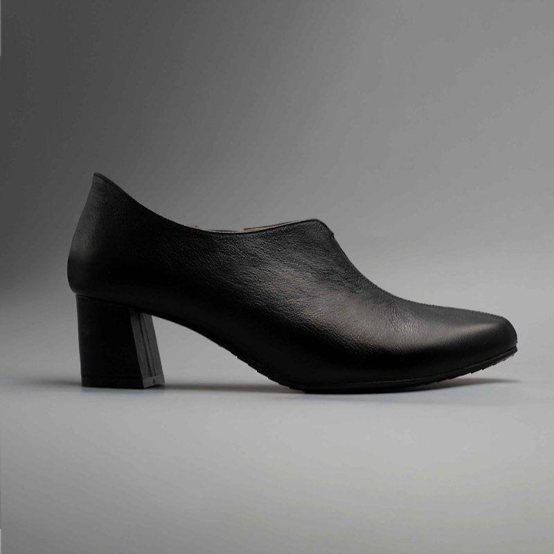 Ńeat ankle boots black | WL - รองเท้าส้นสูง - หนังแท้ สีดำ